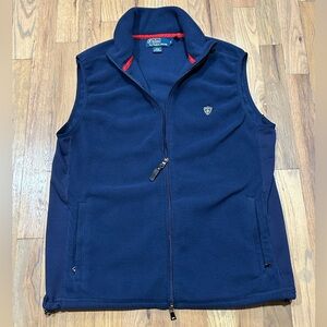 Polo Ralph Lauren Performance Vest Mens Medium Fleece Full Zip Navy Blue